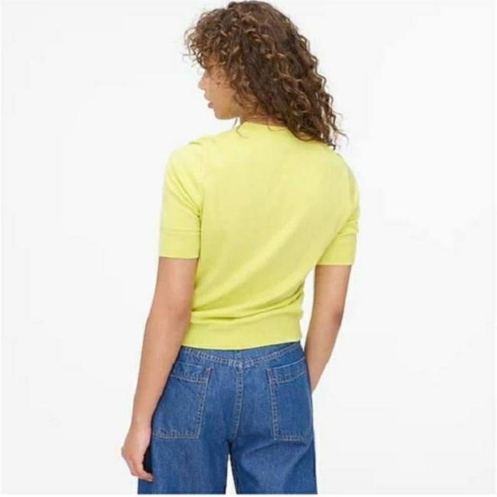 J. Crew short-sleeve silk-blend crewneck sweater